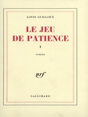 cover image of Le Jeu de patience (Tome 1)